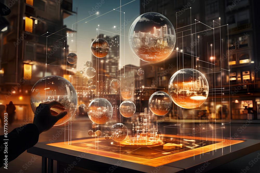 Datafication of the world, interconnected devices, data streams, and a representation of the world transformed into data Datafication of the world, interconnected devices, data streams, and a representation of the world transformed into data