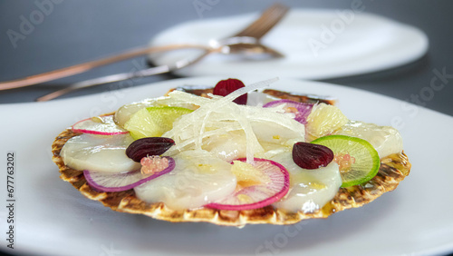 plat poisson saint jacques en coquille