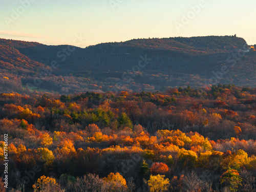 Fall foliage in the mountains of Woodstock NY