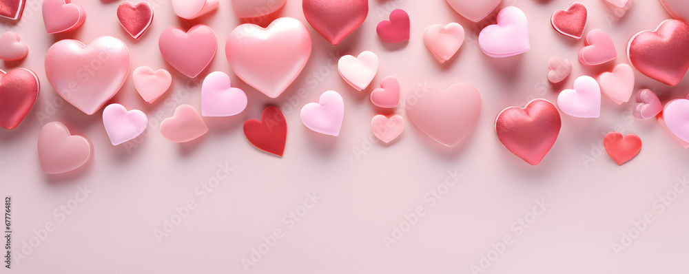 Love banner for Valentines day - Sweet hearts design