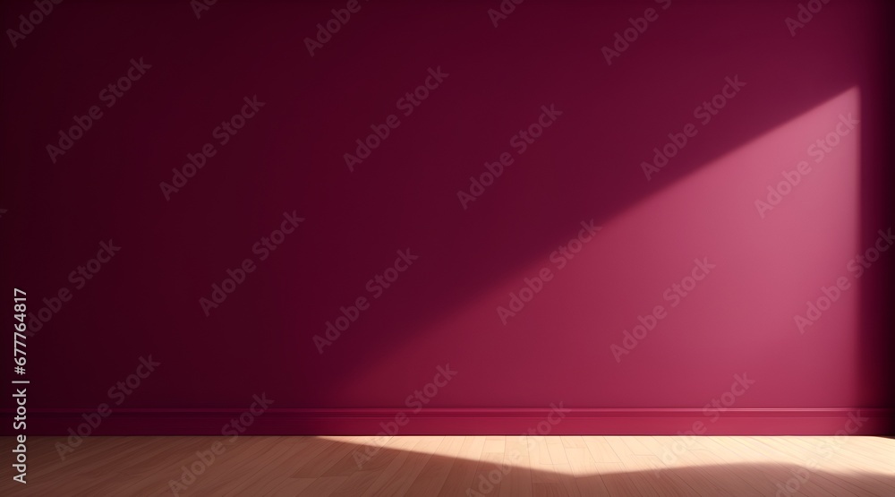 For design or creative work, This is a beautiful Maroon backdrop image of an empty area in Maroon tones with play of light and shadow on the wall and floor. Maroon background for product presentation For design or creative work, This is a beautiful Maroon backdrop image of an empty area in Maroon tones with play of light and shadow on the wall and floor. Maroon background for product presentation