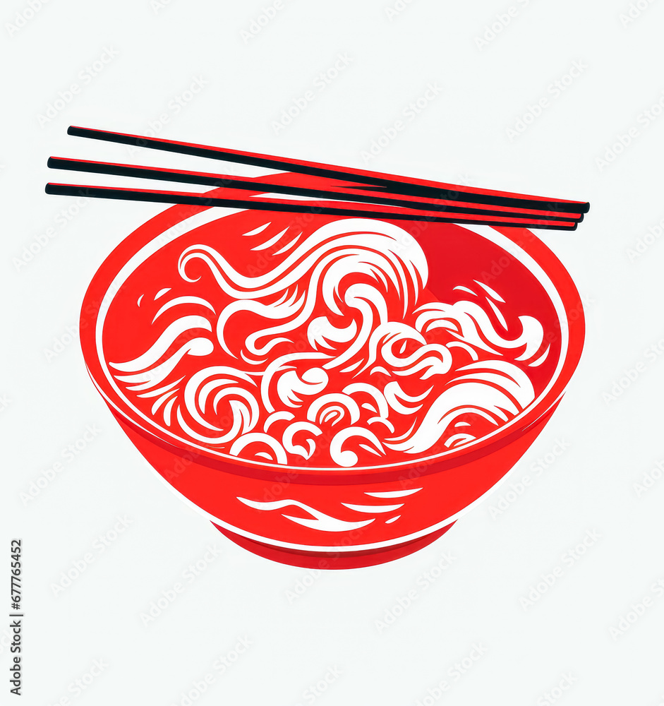 Bowl for noodles and meat icon. Bowl for noodles and meat icon.