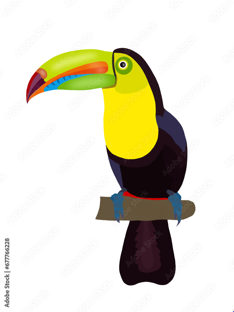 Naklejka premium toucan bird cartoon