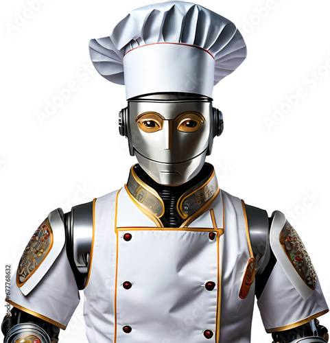 robot wearing a chef uniform