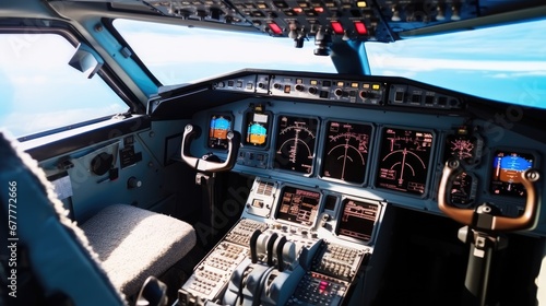 Cockpit 2 in Modern airliner.