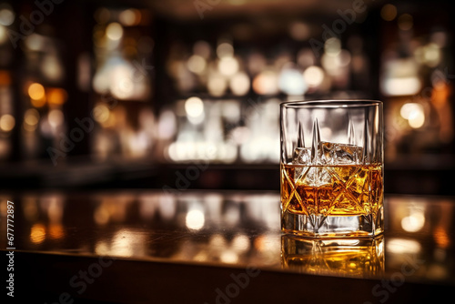 glass of whiskey on a black background. generative ai. advertising of alcoholic drinks. 