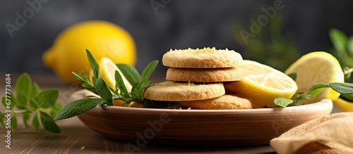 The organic lemon verbena biscuits are a delicious and healthy dessert option perfect for a sweet and tasty snack while sticking to a balanced diet and cooking with wholesome ingredients photo