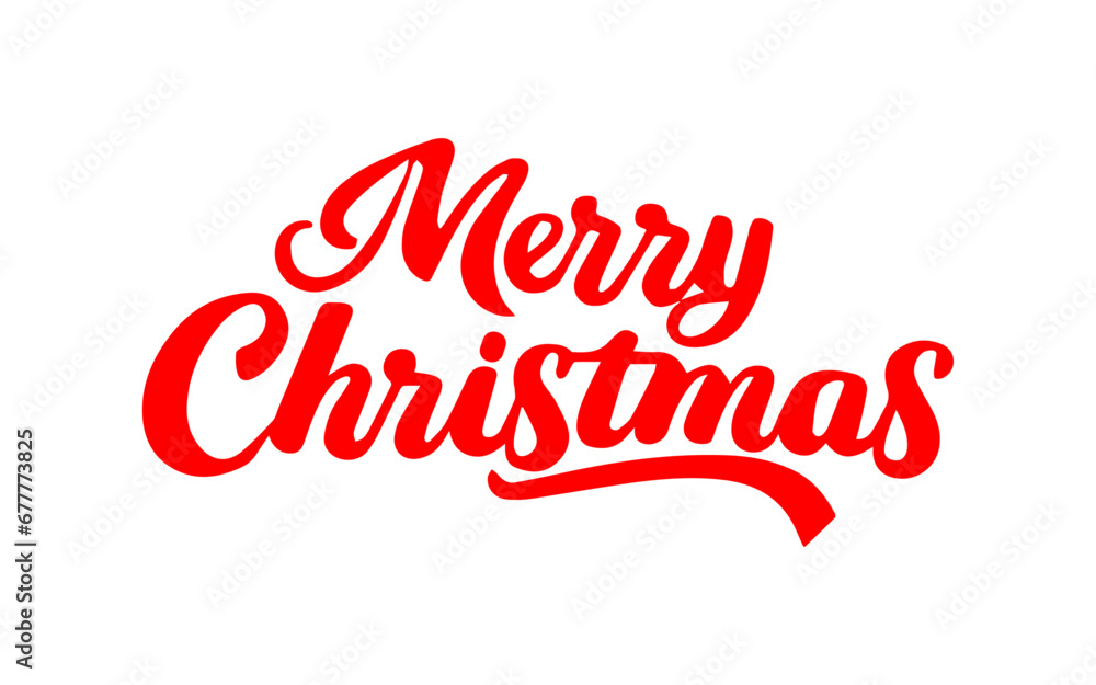 Merry Christmas vector text Calligraphic Lettering design card template