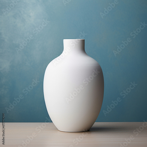 Fotografia de estilo mockup con detalle y textura de jaron ceramico de tonos claros y pared neutra photo