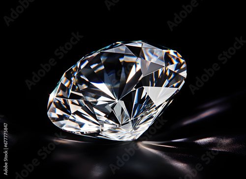 a bright diamond on a dark background