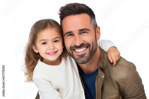 Cheerful father with daughter