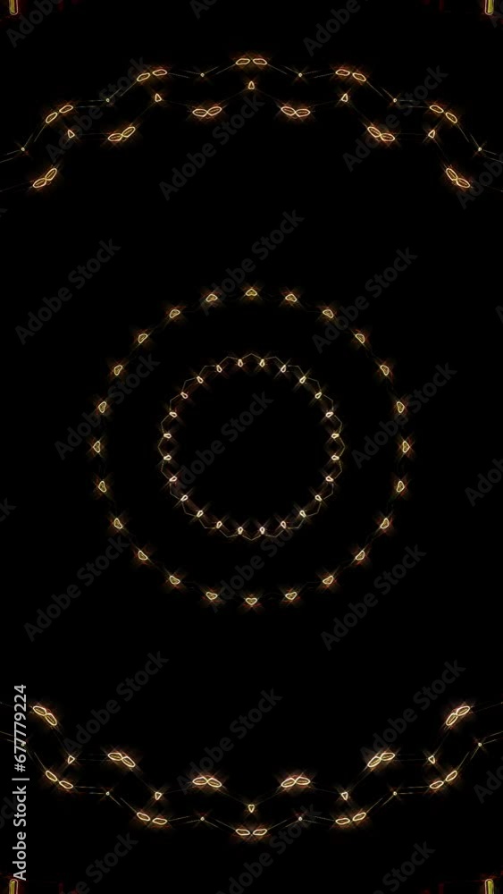 abstract lines colorful light shining round shape in center, black background abstract lines colorful light shining round shape in center, black background