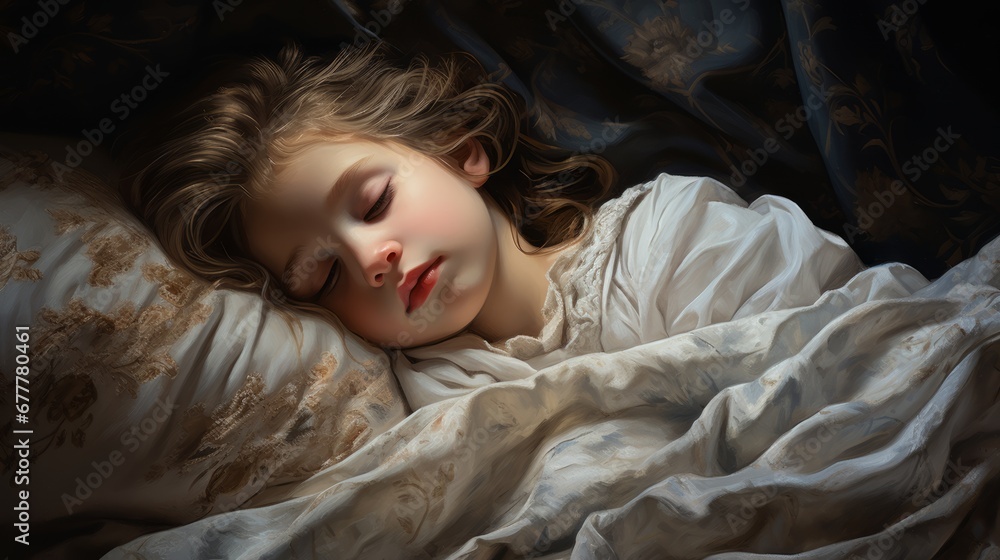 sleeping girl child ai generated sleeping girl child ai generated