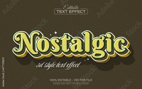Nostalgic 3d retro vintage text effect