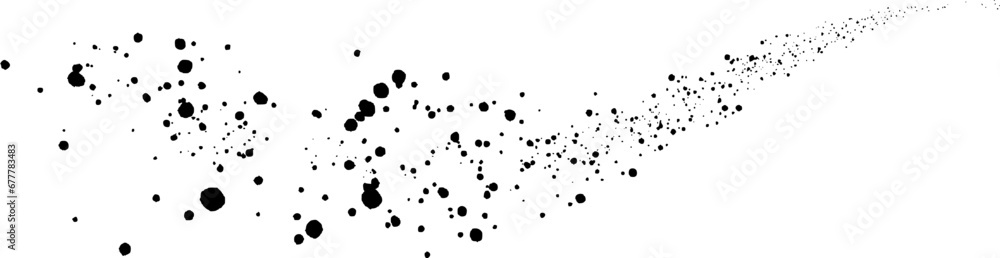 Splashed paint stain, splash texture of small particles. Uneven ink droplets, grunge effect. Splashed paint stain, splash texture of small particles. Uneven ink droplets, grunge effect.
