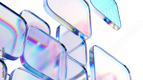 Fototapeta Naklejka Na Ścianę i Meble -  Background design, abstract geometric blocks, 3d render