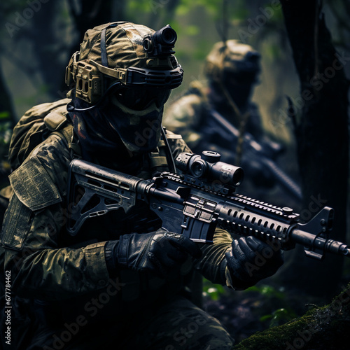 Airsoft players. photo