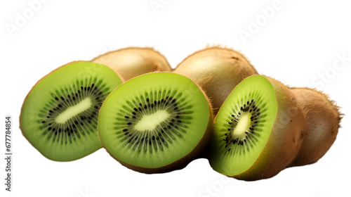 Kiwi on transparent background, fruit on white background, fruit commercial photography