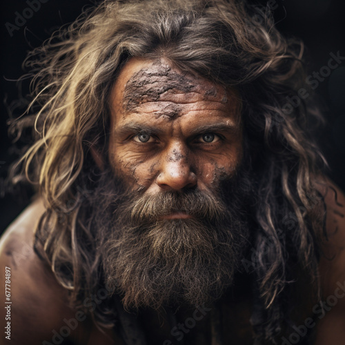Portrait of a caveman.