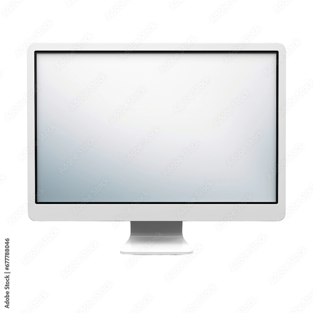 Modern Desktop PC on Transparent Background