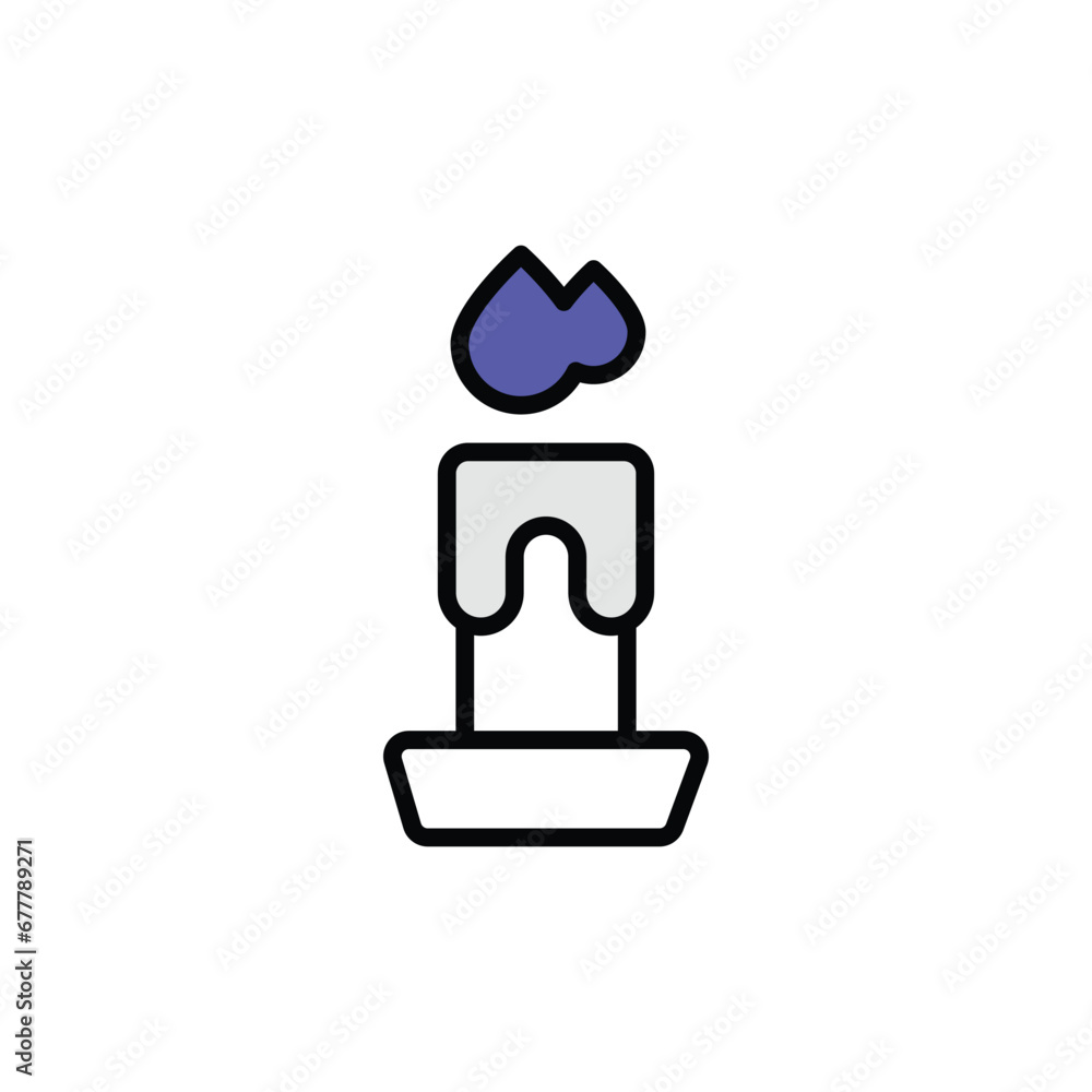 Candle icon design with white background stock illustration Candle icon design with white background stock illustration