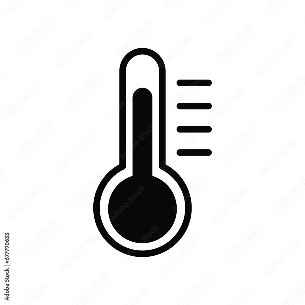 Thermometer icon isolate white background vector stock illustration. Thermometer icon isolate white background vector stock illustration.
