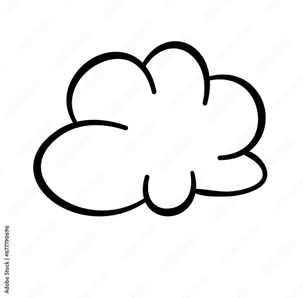 Lines Cloud Doodle Cartoon Vector Illustration Lines Cloud Doodle Cartoon Vector Illustration