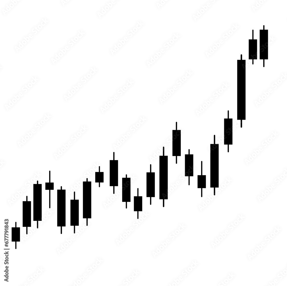 Forex Market Chart Vector Illustration 