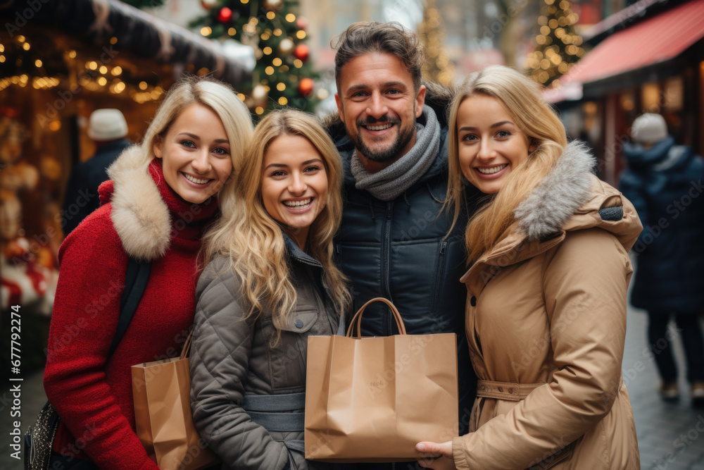 Personen auf dem Weihnachtsmarkt Personen auf dem Weihnachtsmarkt
