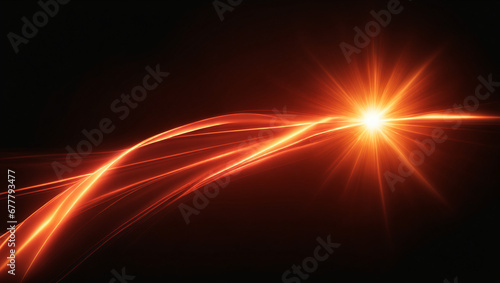 Overlay, flare light transition, effects sunlight, lens flare, light leaks. High-quality stock image of warm sun rays light effects, overlays or Goldenrod Yellow flare isolated on black background for