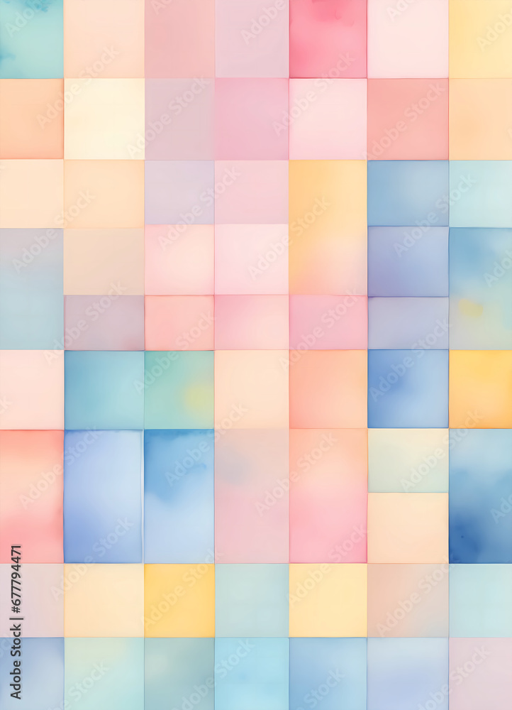 Mosaic pastel paper art Mosaic pastel paper art