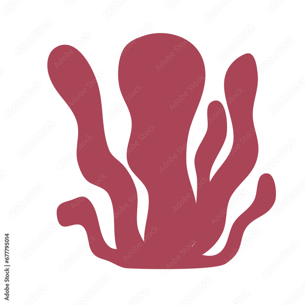 Seaweed Coral Handdrawn Icon Vector Illustration Seaweed Coral Handdrawn Icon Vector Illustration