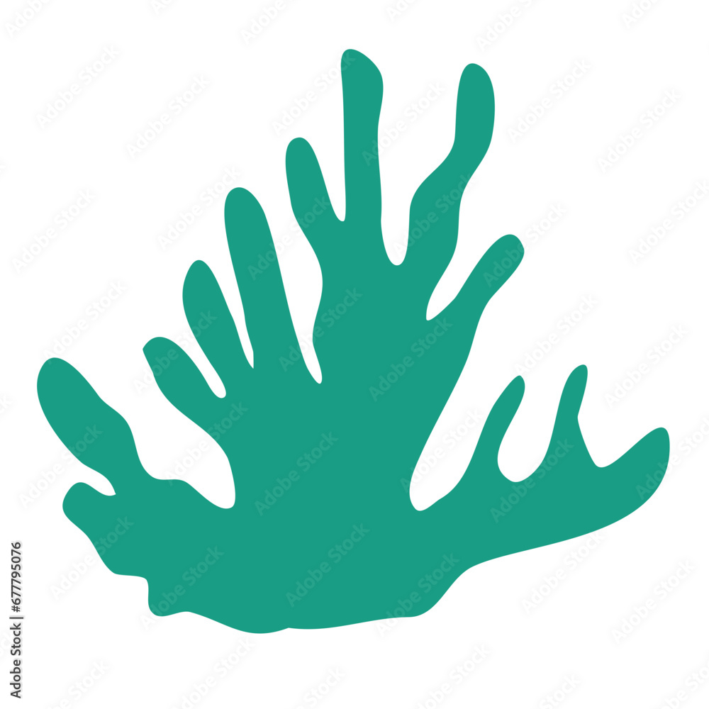 Seaweed Coral Handdrawn Icon Vector Illustration Seaweed Coral Handdrawn Icon Vector Illustration