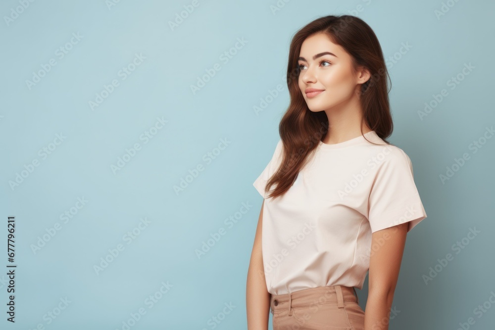 Elegant Lady Model Posing and Smiling Candidly. Generative AI. Elegant Lady Model Posing and Smiling Candidly. Generative AI.