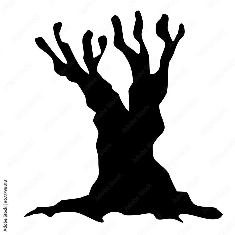 Silhouette Dead Tree Vector Illustration Silhouette Dead Tree Vector Illustration