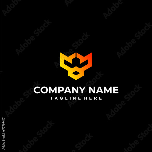 Geometric abstract vector logo design