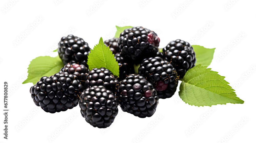 Blackberries on transparent background, fruit on white background, fruit commercial photography Blackberries on transparent background, fruit on white background, fruit commercial photography