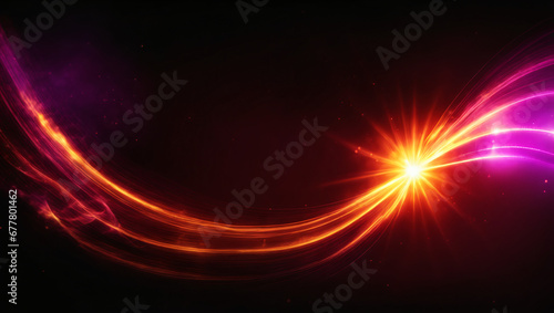 Overlay, flare light transition, effects sunlight, lens flare, light leaks. High-quality stock image of warm sun rays light effects, overlays or Orchid Purple flare isolated on black background for de