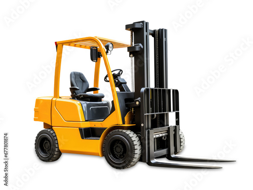 forklift isolated from transparent background