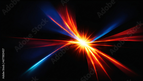 Overlay, flare light transition, effects sunlight, lens flare, light leaks. High-quality stock image of warm sun rays light effects, overlays or Sapphire Blue flare isolated on black background for de