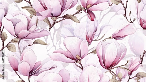  a bunch of pink flowers with leaves on a white background with a pattern of pink flowers on a white background.