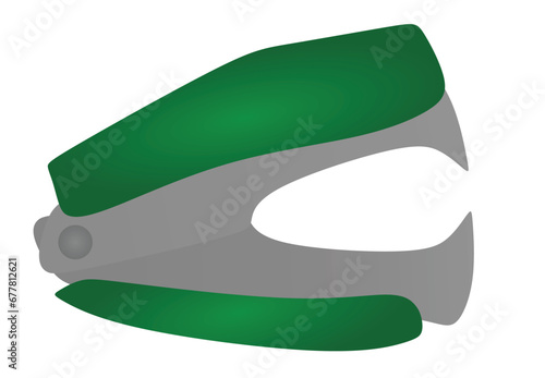 Green office destapler. vector illustration