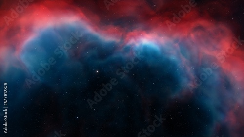 Fototapeta Naklejka Na Ścianę i Meble -  Cosmic background with a blue purple nebula and stars
