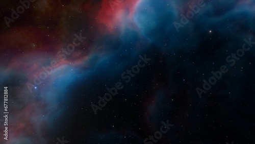 Universe filled with stars, nebula and galaxy © ANDREI