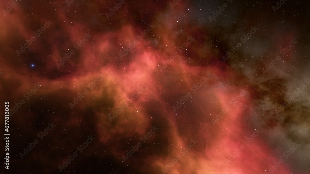 Fototapeta premium Universe filled with stars, nebula and galaxy