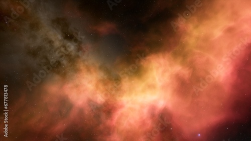 Space nebula, for use with projects on science, research, and education. Illustration  © ANDREI