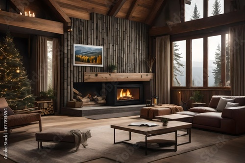 living room with fireplace © zaroosh