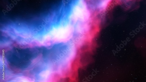 Deep space nebula with stars. Bright and vibrant Multicolor Starfield Infinite space outer space background with nebulas and stars. Star clusters  nebula outer space background 3d render 