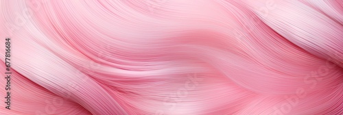 Vibrant Pink and White Color Transition in Wavy Hair