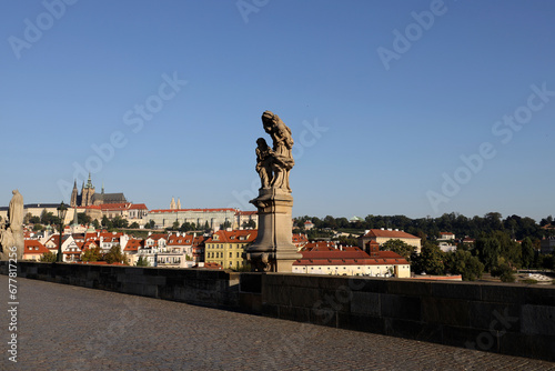 Detail of the Charles Bridge in Prague